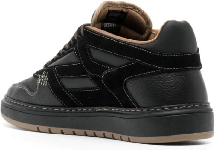 Represent Zwarte Suède Sneakers Contraststiksels Black Heren