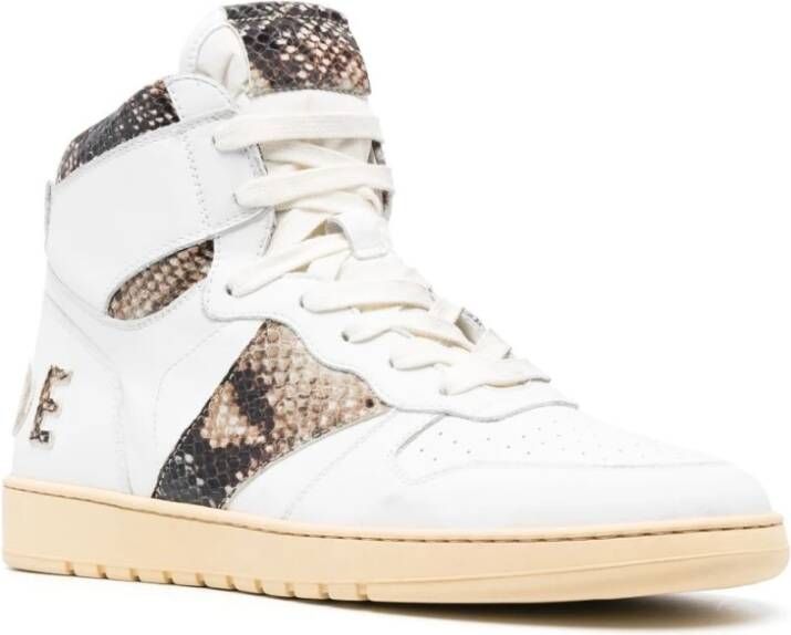 Rhude Vintage High-Top Snake Print Leren Sneakers Multicolor Heren