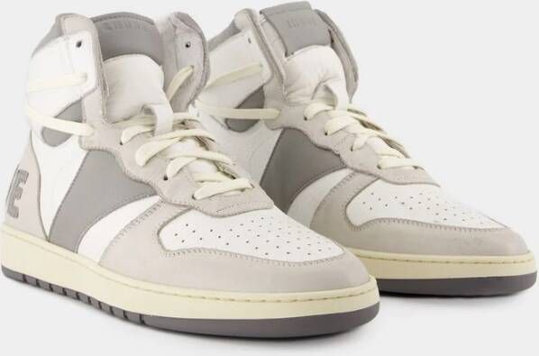 Rhude Witte Leren Hi-Top Sneakers White Heren