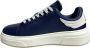 Richmond Blauwe leren sneaker met wit logo Blue Heren - Thumbnail 2