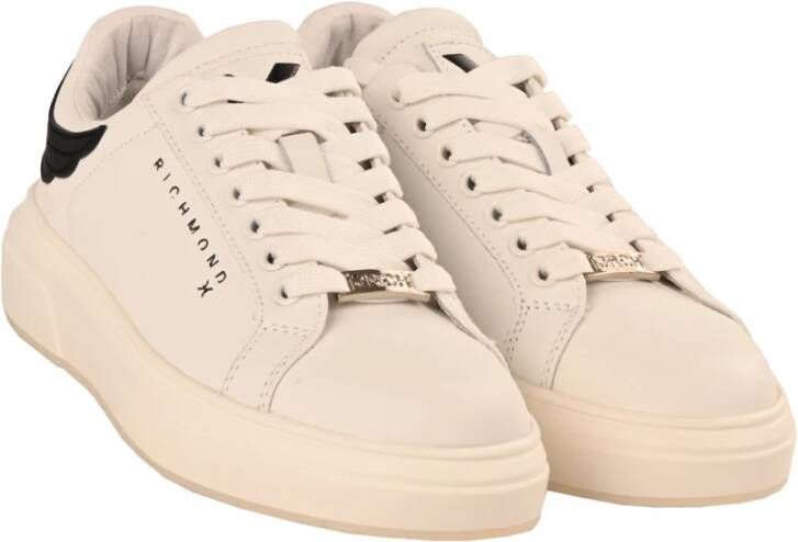 Richmond Minimalistische leren sneakers voor modebewuste mensen Beige Dames