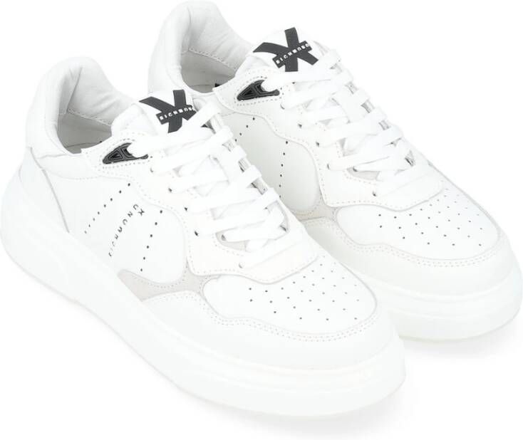 Richmond Witte Leren Sneaker White Heren