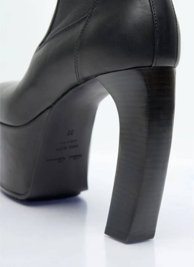 Rick Owens Banana Leren Laarzen Black Dames