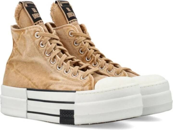 Rick Owens Beige Sneakers met Converse 70's Stijl Beige Dames