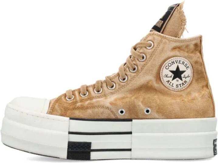 Rick Owens Beige Sneakers met Converse 70's Stijl Beige Dames