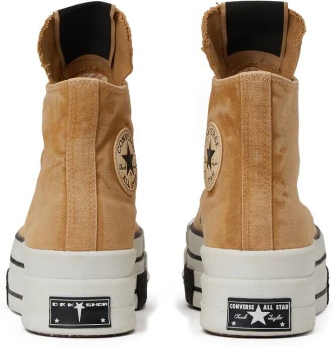 Rick Owens Blonde Hi-Top Platform Sneakers Beige Dames