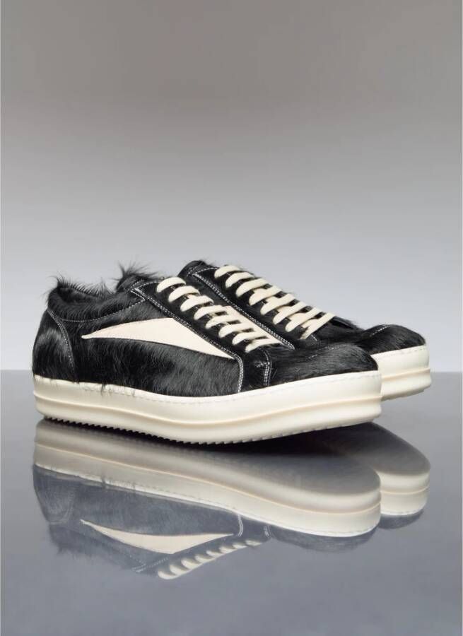 Rick Owens Bont & Suède Vintage Sneakers Black Heren