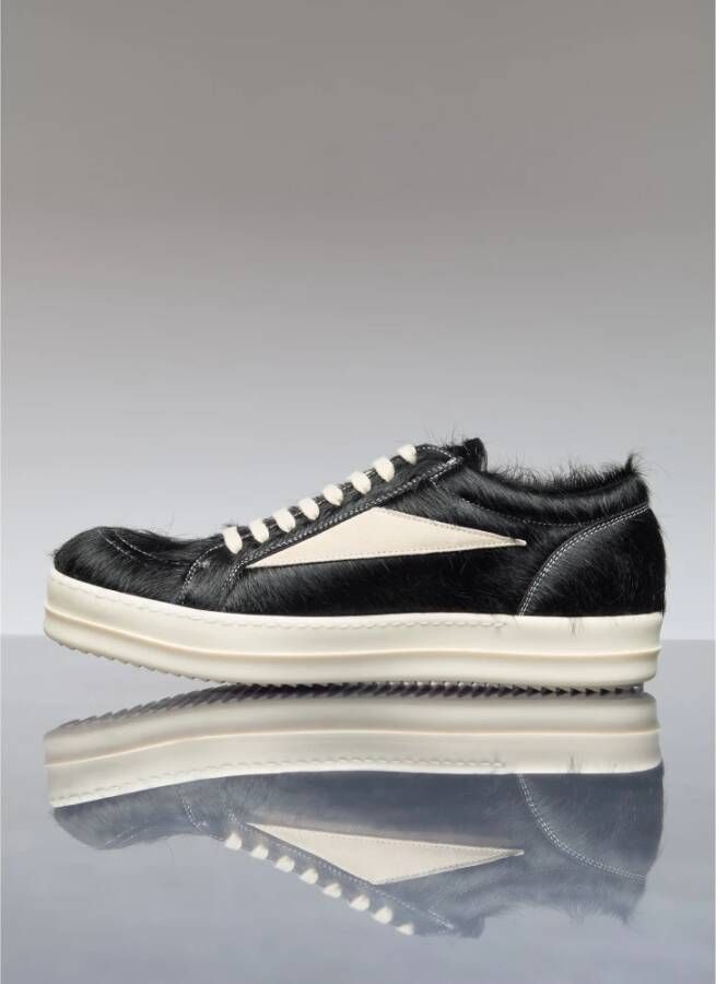 Rick Owens Bont & Suède Vintage Sneakers Black Heren