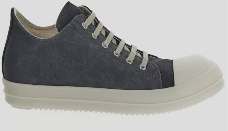 Rick Owens Canvas Lage Sneaker White Heren