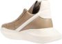 Rick Owens Contrast Side Stripe Leren Sneakers Beige Heren - Thumbnail 3