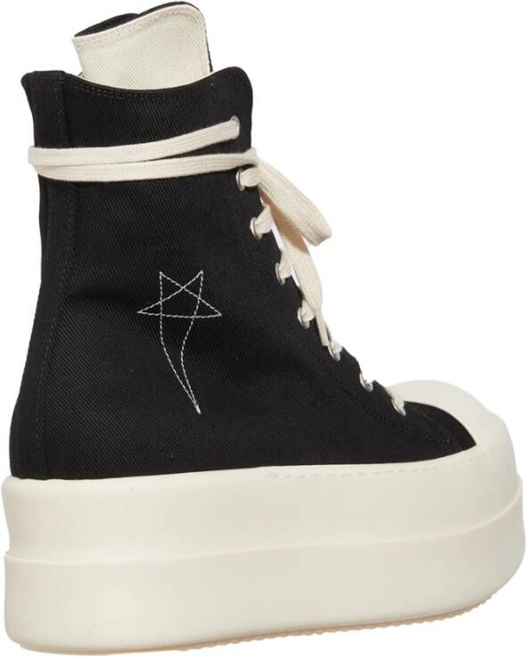 Rick Owens Denim Double Bumper Sneaker Black Dames