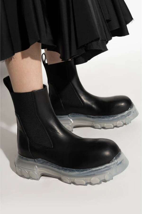 Rick Owens Enkellaarzen Beatle Black Dames