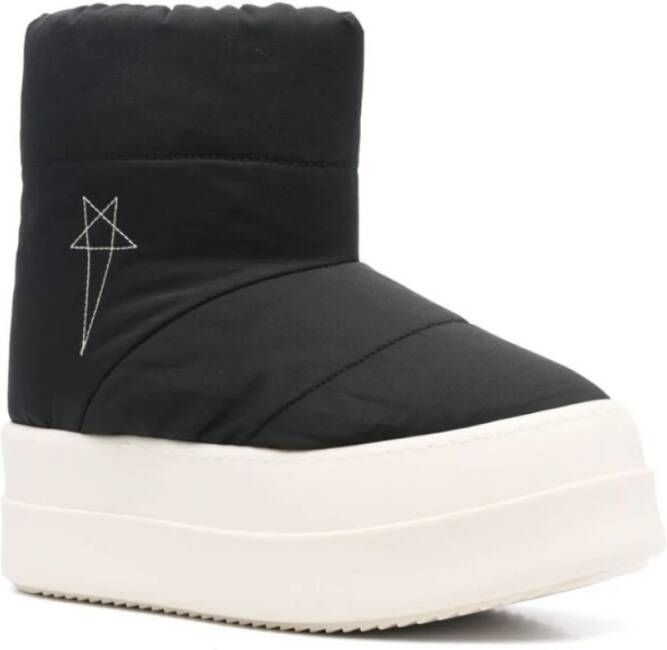 Rick Owens Gewatteerde Slip-On Flatform Schoenen Black Dames