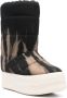 Rick Owens Gewatteerde Zwarte Mid-Calf Flatform Schoenen Black Heren - Thumbnail 4