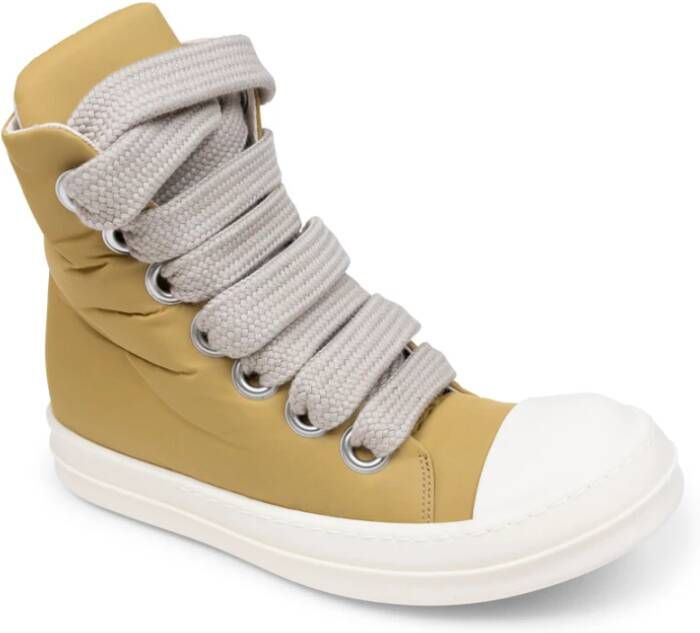 Rick Owens Geweven Jumbo Lace Puffer Sneakers Yellow Dames