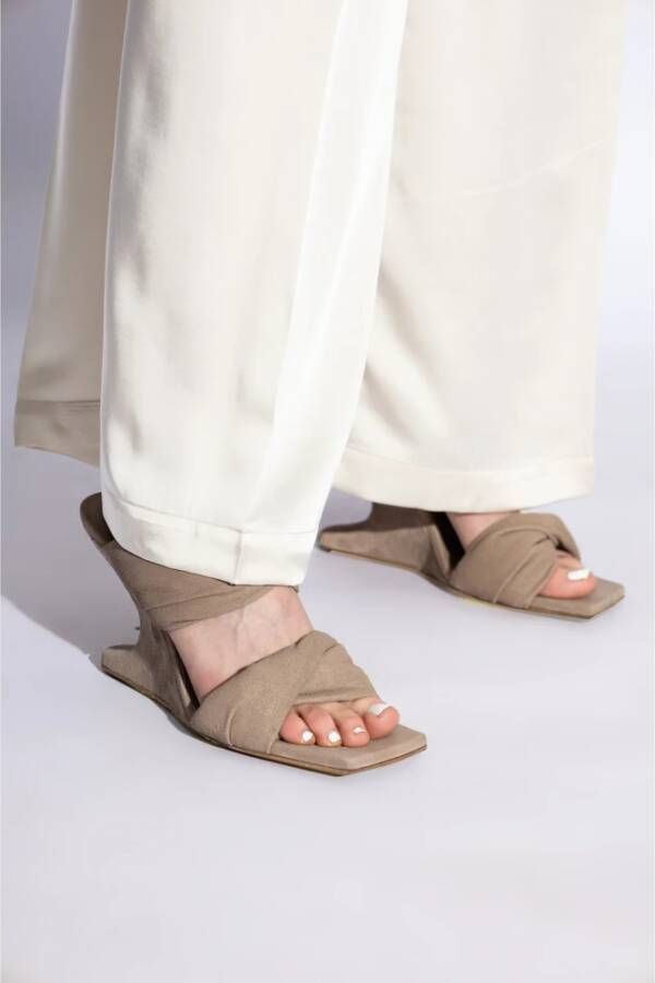 Rick Owens Heeled mules Twisted Cantilever 8 Brown Dames