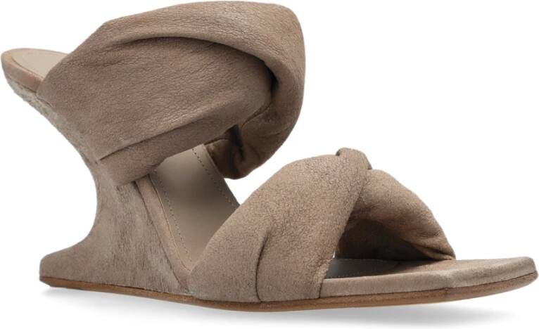 Rick Owens Heeled mules Twisted Cantilever 8 Brown Dames