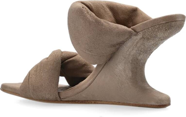 Rick Owens Heeled mules Twisted Cantilever 8 Brown Dames