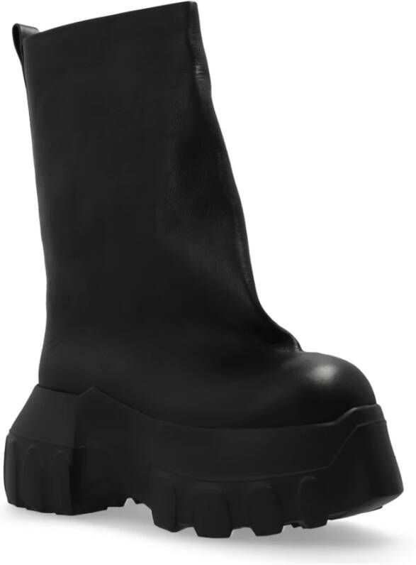 Rick Owens Hoge Plateaulaarzen Black Dames