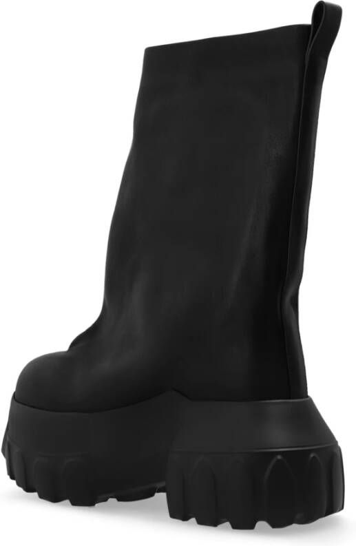 Rick Owens Hoge Plateaulaarzen Black Dames