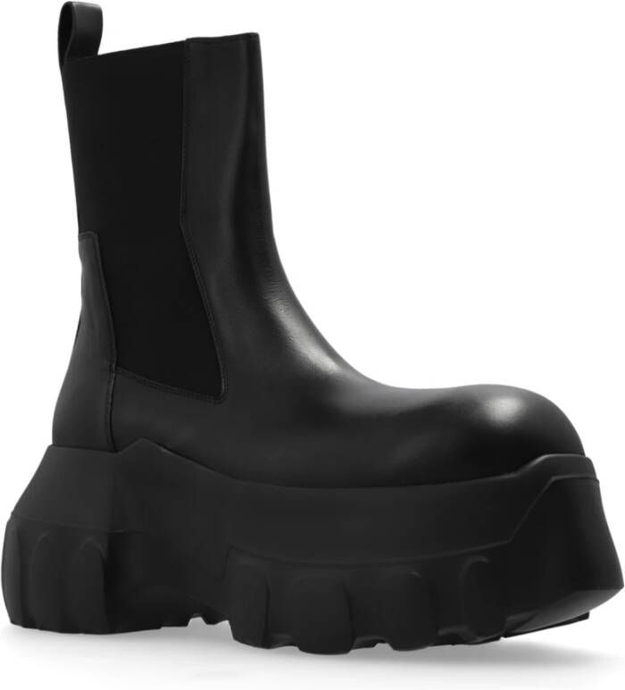 Rick Owens Hoge platformlaarzen Black Heren