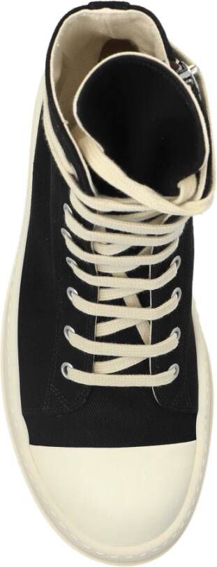 Rick Owens Hoge sneakers Dubbele Bumper Black Dames