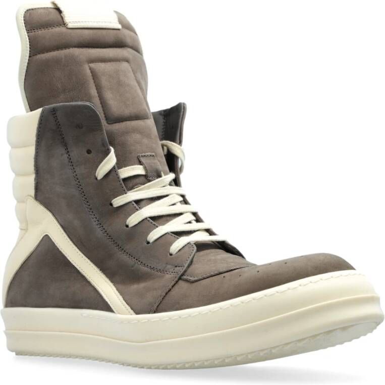 Rick Owens Hoge sneakers Geobasket Brown Heren