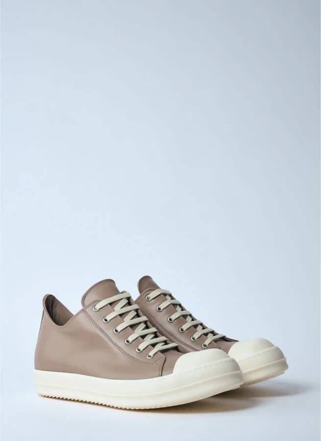 Rick Owens Italiaanse leren lage sneakers Multicolor Heren