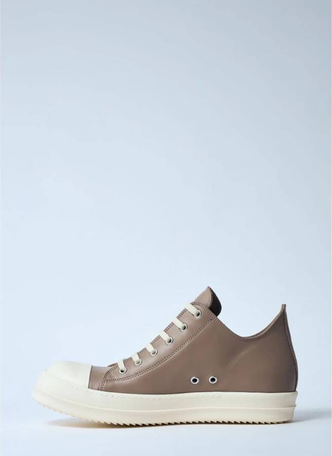 Rick Owens Italiaanse leren lage sneakers Multicolor Heren