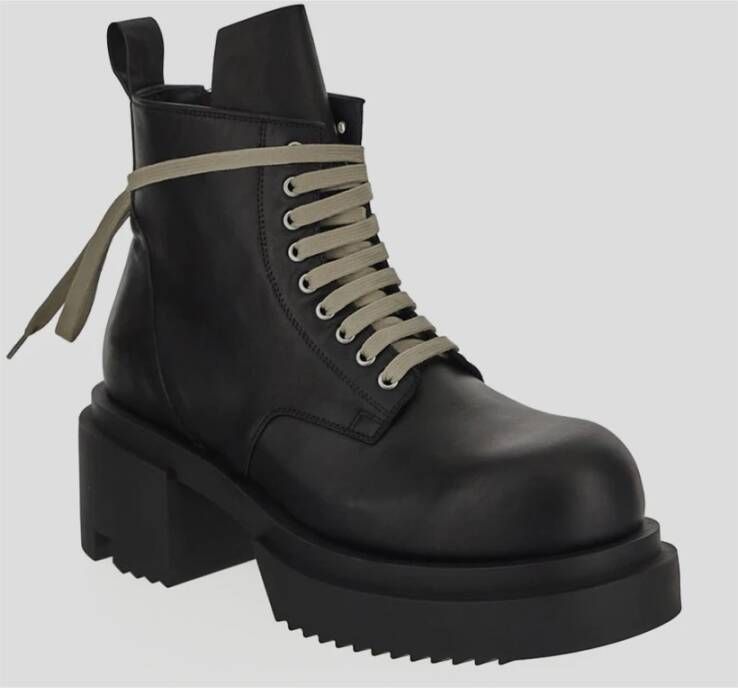 Rick Owens Leren Army Laarzen Black Heren