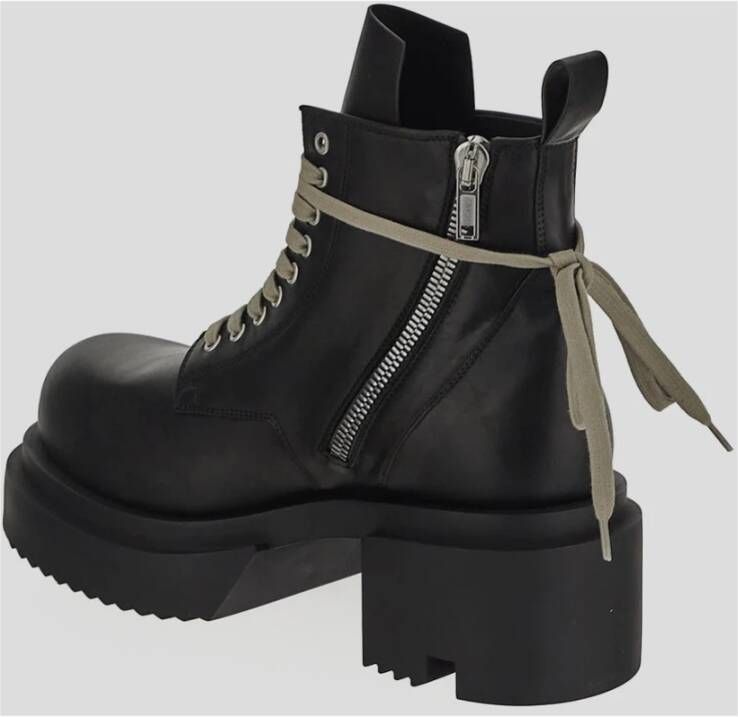 Rick Owens Leren Army Laarzen Black Heren