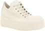 Rick Owens Leren Platform Sneakers met Vetersluiting White Dames - Thumbnail 2