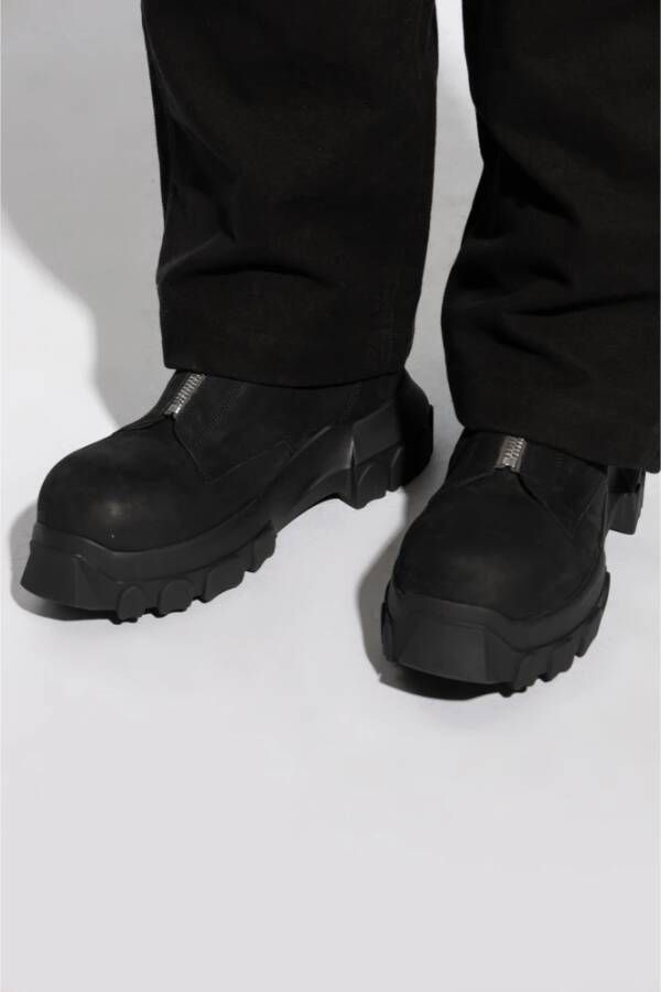 Rick Owens Leren schoenen Turbo Tractor Black Heren