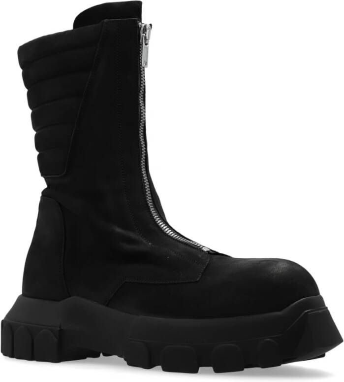 Rick Owens Leren schoenen Turbo Tractor Black Heren