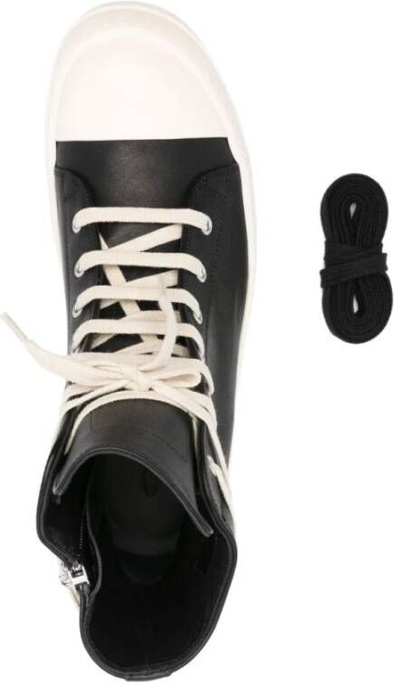 Rick Owens Leren Sneakers Black Dames