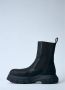 Rick Owens Leren Tractorlaarzen met Track Zool Black Heren - Thumbnail 4