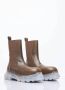 Rick Owens Leren Tractorlaarzen met Transparante Zool Brown Heren - Thumbnail 3