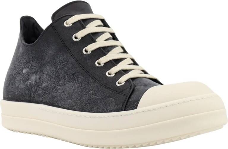 Rick Owens Leren Veterschoenen Black Heren