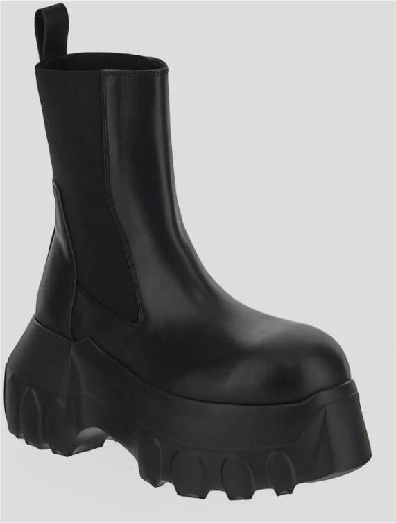 Rick Owens Mega Tractor Leren Laars Black Dames