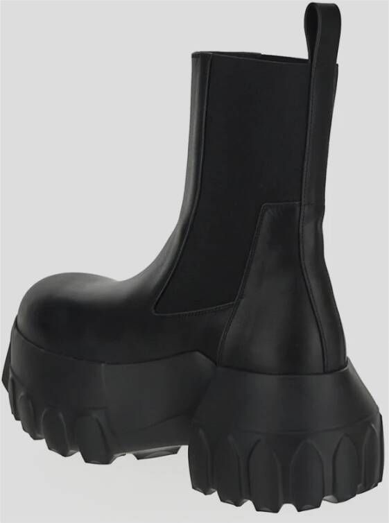 Rick Owens Mega Tractor Leren Laars Black Dames