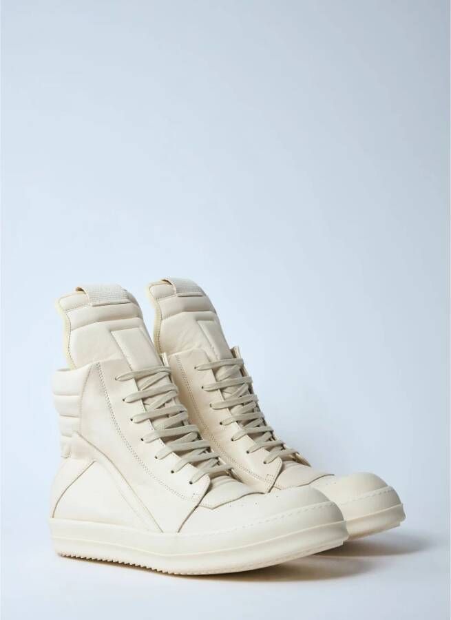 Rick Owens Overdreven Geobasket Sneakers White Heren