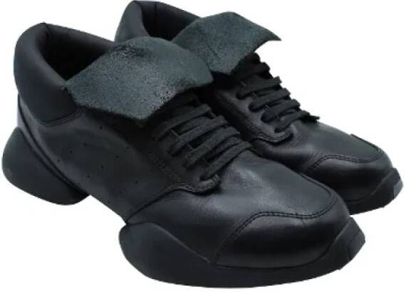 Rick Owens Pre-owned Leather sneakers Black Dames