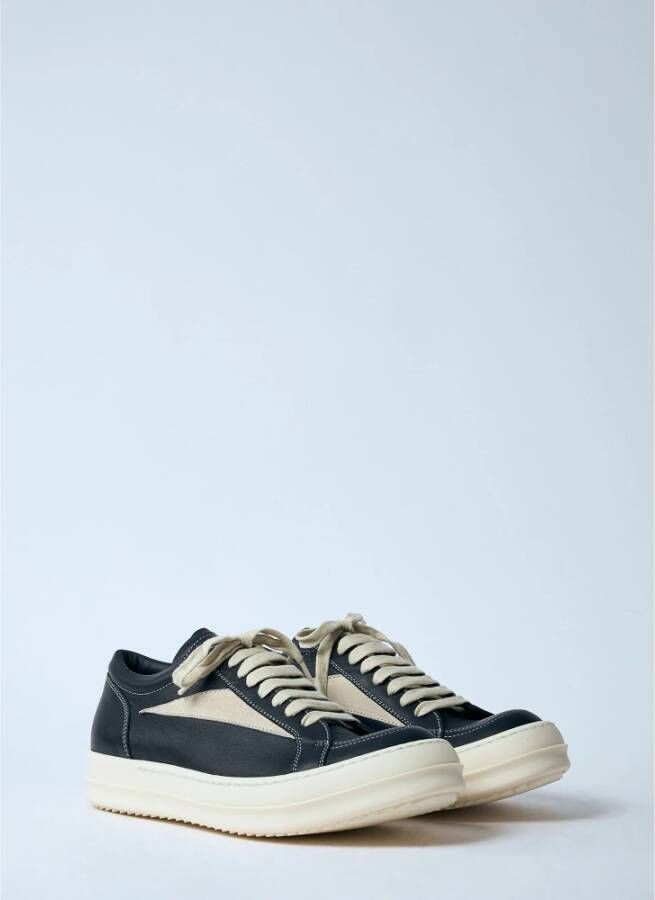 Rick Owens Retro Leren Sneakers Black Dames