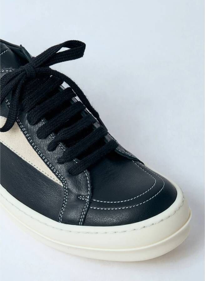 Rick Owens Retro Leren Sneakers Black Dames