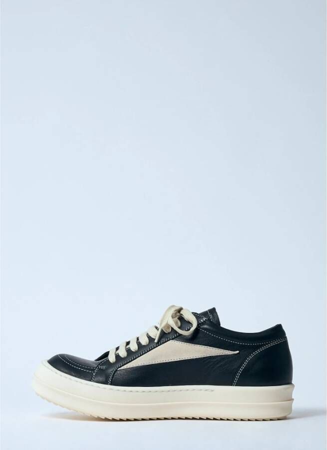 Rick Owens Retro Leren Sneakers Black Dames