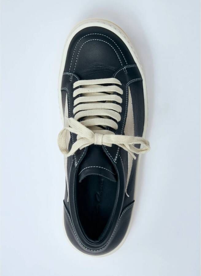 Rick Owens Retro Leren Sneakers Black Dames