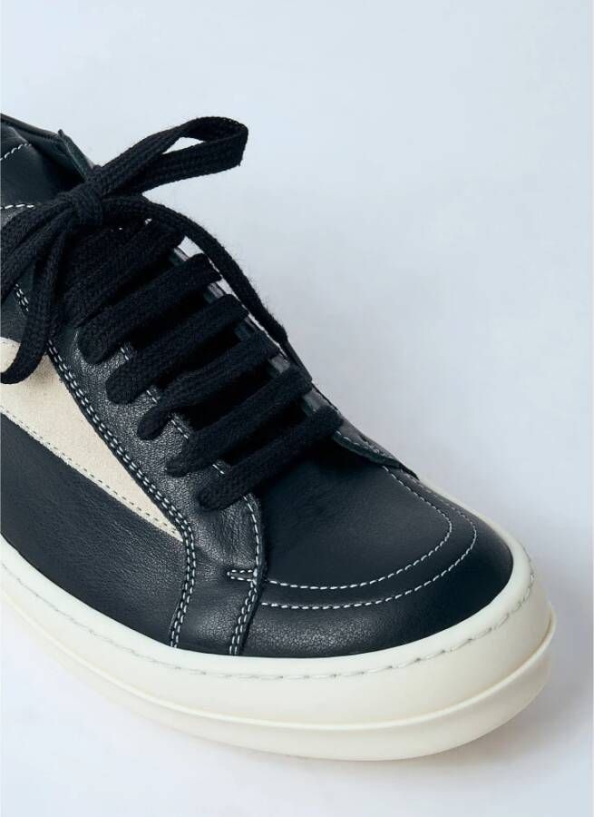 Rick Owens Retro Leren Sneakers Black Heren