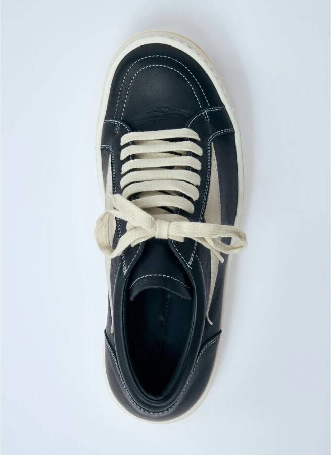 Rick Owens Retro Leren Sneakers Black Heren