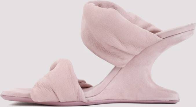 Rick Owens Roze & Paarse Suède Sandalen Pink Dames