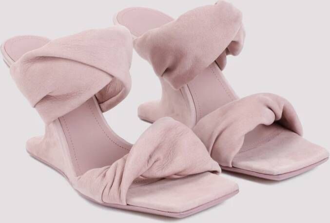 Rick Owens Roze & Paarse Suède Sandalen Pink Dames